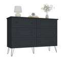 Ver imagem 2 de Cômoda para Quarto 6 Gavetas 95x136x43,3 cm Fort Cinza/Grafitto