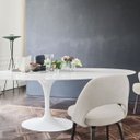 Ver imagem 4 de Mesa de Jantar Tulipa Saarinen Oval 198x122 Cm Tampo Laqueado Linn Design Decor Branco