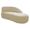 Divã Recamier Curvo Luna 160cm Lado Direito Suede Bege - 1