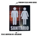 Ver imagem 2 de Placa Decorativa de Parede em Madeira - Banheiro Sanitário Unissex