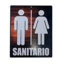 Ver imagem 1 de Placa Decorativa de Parede em Madeira - Banheiro Sanitário Unissex