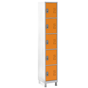 Ver imagem 1 de Armário Industrial 5 Portas Pequenas em Aço:laranja