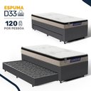 Ver imagem 2 de Cama Box com Colchão Gazin de Espuma D33 Pillow In Force Mid + Auxiliar de Molas Solteiro 88 cm