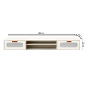 Ver imagem 3 de Rack Suspenso com Prateleira Central em Mdf Duas Gavetas:off White