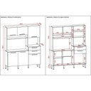 Ver imagem 4 de Armário de Cozinha Compacta 6 Portas e 2 Gavetas 160 Cm Duquesa Ripado Freijó-supremo - Pallazio
