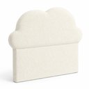 Ver imagem 6 de Cabeceira Infantil Cama Solteiro 120cm Orgânica Curva Nuvem Bouclê Off White - Montanari's Decor