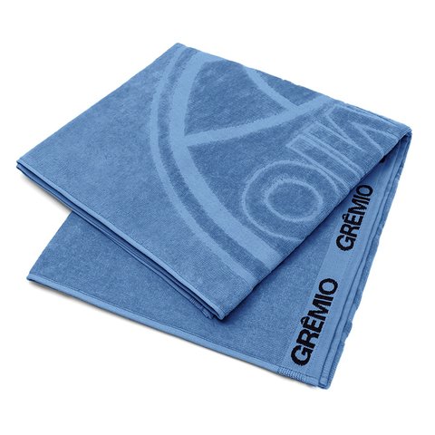 Toalha de Banho Buettner Jacquard Veludo Futebol Gremio 70cmx140m Azul