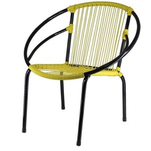 Kit 3 Cadeiras Eclipse Fibra Aço Acesse Móveis Amarelo