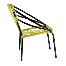 Kit 3 Cadeiras Eclipse Fibra Aço Acesse Móveis Amarelo - 4