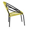 Kit 3 Cadeiras Eclipse Fibra Aço Acesse Móveis Amarelo - 4