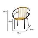 Ver imagem 2 de Kit 3 Cadeiras Eclipse Fibra Aço Acesse Móveis Amarelo