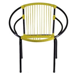 Kit 3 Cadeiras Eclipse Fibra Aço Acesse Móveis Amarelo - 5