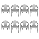 Ver imagem 1 de Kit 8 Cadeiras Diamond Cinza
