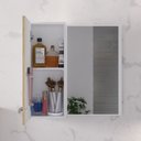 Ver imagem 4 de Kit Conjunto de Balcão para Banheiro Sophia 60cm Branco/carvalho Fabribam