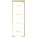 Ver imagem 1 de Armário Arquivo para Escritório 4 Gavetas com Chave Carvalho/branco