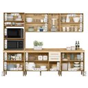 Ver imagem 3 de Conjunto de Cozinha Celeste Modulado com 13 Portas 2 Gavetas Freijo/off White