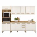 Ver imagem 2 de Conjunto de Cozinha Celeste Modulado com 13 Portas 2 Gavetas Freijo/off White