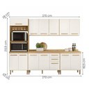 Ver imagem 4 de Conjunto de Cozinha Celeste Modulado com 13 Portas 2 Gavetas Freijo/off White