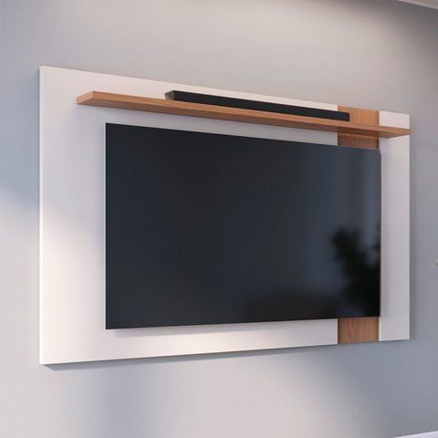 Painel Extensível para TV até 60 Polegadas 180CMX108CM 1 Prateleira Leme Branco