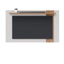 Ver imagem 2 de Painel Extensível para TV até 60 Polegadas 180CMX108CM 1 Prateleira Leme Branco