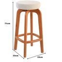 Ver imagem 3 de Banqueta para Cozinha em Madeira Maciça