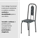 Ver mais imagens de Conjunto de Mesa Tubular 100cm x 60cm Tampo com 4 Cadeiras Lívia Prata/Preto Floral/Mart