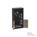 Ver imagem 7 de Armário Misto para Escritório com Nicho e Portas com Chave 159,6cm P25 Branco/Preto/Walnut