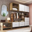 Ver imagem 1 de Guarda-roupa Closets Modulado Americano Mdf 5 Peças 8 Gavetas