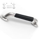 Ver imagem 1 de Barra de Apoio 30cm Inox Superficie Antiderrapante Banheiro Box Idoso Criança Gestante Cadeirante Ac