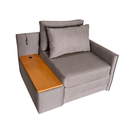 Ver imagem 1 de Poltrona Cama | Baú & USB | Tampo Esquerdo ou Direito | Tecido Linho | 108cm | Deva 06
