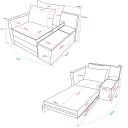 Ver imagem 5 de Poltrona Cama | Baú & USB | Tampo Esquerdo ou Direito | Tecido Linho | 108cm | Deva 06