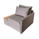 Ver imagem 3 de Poltrona Cama | Baú & USB | Tampo Esquerdo ou Direito | Tecido Linho | 108cm | Deva 06