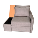 Ver imagem 2 de Poltrona Cama | Baú & USB | Tampo Esquerdo ou Direito | Tecido Linho | 108cm | Deva 06