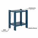 Ver imagem 4 de Mesa de Cabeceira em Madeira Maciça Linna Azul