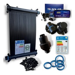 Kit Aquecedor Solar Piscinas - 8 Placas Coletoras 2 metros - Marca Ts Solar - 1