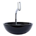 Ver imagem 1 de Cuba Preto De Vidro Cr30Cm +Torneira Link +Válvula Click