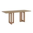 Ver imagem 2 de Mesa Yara para 6 Lugares Tampo de 200cm Canto Arredondado Marrom/Nature