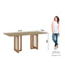 Ver imagem 3 de Mesa Yara para 6 Lugares Tampo de 200cm Canto Arredondado Marrom/Nature