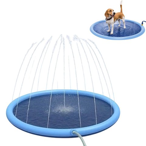 Tapete Chafariz Inflavel Pet Animal Infantil Verao Calor Agua Lazer Refrescante Dias Quentes Diversa