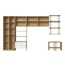 Ver imagem 4 de Guarda Roupa Closet Modulado Americano 9 Peças 100% MDF Infinity Savana/Branco Fosco Bege