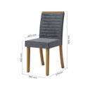 Ver imagem 4 de Conjunto Sala de Jantar Mesa Lana 160cm Tampo MDF Vidro Canto Reto 6 Cadeiras Tainá