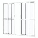 Ver imagem 1 de Porta de Correr Alumínio Branco Sacada 04 Folhas Maxx - 210x200