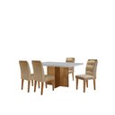 Ver imagem 2 de Conjunto Sala de Jantar Mesa Moscou Tp Canto Copo com 4 Cadeiras Valentina