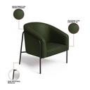 Ver imagem 3 de Poltrona Sala Decorativa Kit 2 Stella Base Alta Tubo Preto Sintético Pu D03 - D’Rossi