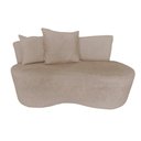 Ver imagem 3 de Namoradeira Sofá 2 Lugares Yara Orgânica Suede Bege