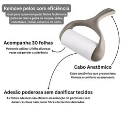 Rolo Adesivo 30 Folhas Remove Tira Pelos Multiuso - Sanremo - 2