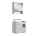 Ver imagem 4 de Armário Modular Banheiro Crart-CON015 3 Portas 1 Prateleira MDP 60cm Bege Multimóveis