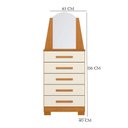 Ver imagem 3 de Guarda Roupa Casal com Cômoda Triton Plus 11 Portas de Bater 5 Gavetas MDP Cinamomo e Off White