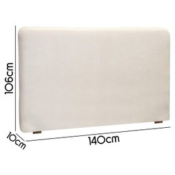 Kit Cama Box + Cabeceira Orgânica Moscou Quarto de Casal 140cm Bouclê - Sofa Store:bouclê Bege Marfi - 6