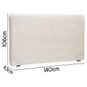 Kit Cama Box + Cabeceira Orgânica Moscou Quarto de Casal 140cm Bouclê - Sofa Store:bouclê Bege Marfi - 6